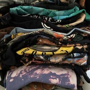10 T Shirt Lot Bundle Small Medium Mix Art Dye
